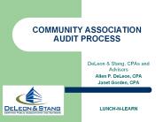 COMMUNITY ASSOCIATION AUDIT PROCESS