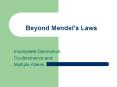 Beyond Mendel PowerPoint PPT Presentation