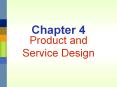 Product and Service Design PowerPoint PPT Presentation