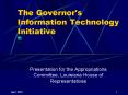 The Governor's Information Technology Initiative PowerPoint PPT Presentation