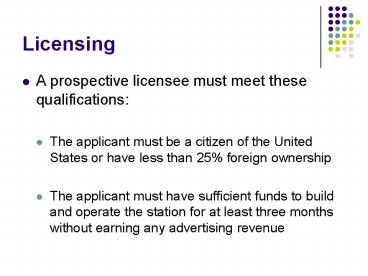 Licensing