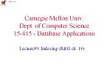 Carnegie Mellon Univ. Dept. of Computer Science 15-415 - Database Applications PowerPoint PPT Presentation