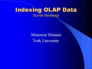 Indexing OLAP Data Sunita Sarawagi