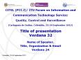 Title of presentation Verdana 32 PowerPoint PPT Presentation