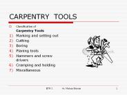 CARPENTRY TOOLS