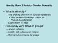 Identity, Race, Ethnicity, Gender, Sexuality PowerPoint PPT Presentation