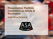 Presentation: Portfolio Committee on Sports