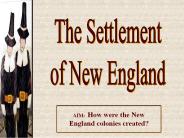The Settlement of New England