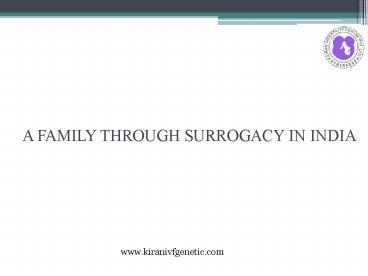 A Family Through Surrogacy in India