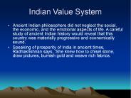 Indian Value System