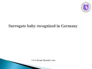 Surrogacy Baby Recognized in Germeny