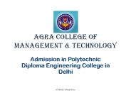 Admission in Polytechnic Diploma Engineering College in Delhi