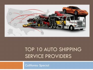 Top 10 Auto Transport Companies in USA