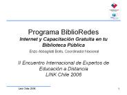 Programa BiblioRedes Internet y Capacitaci