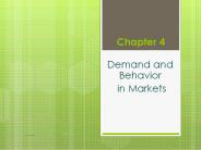 Demand and Behavior