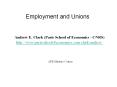 Employment and Unions PowerPoint PPT Presentation