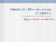 Introductory Microeconomics (ES10001) PowerPoint PPT Presentation
