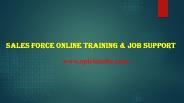 Sales force Online Training & Job support @ SpiritSofts