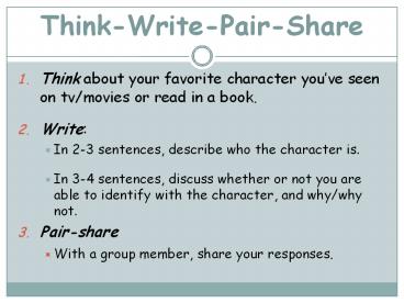 Think-Write-Pair-Share