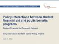 Policy interactions between student financial aid and public benefits programs PowerPoint PPT Presentation