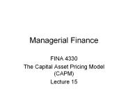 Managerial Finance