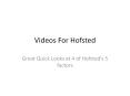 Videos For Hofsted PowerPoint PPT Presentation