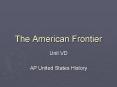 The American Frontier PowerPoint PPT Presentation