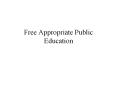 Free Appropriate Public Education PowerPoint PPT Presentation