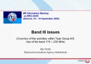 Band III issues