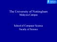 The University of Nottingham Malaysia Campus PowerPoint PPT Presentation