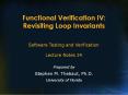 Functional Verification IV: Revisiting Loop Invariants PowerPoint PPT Presentation