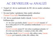 AC DEVRELER ve ANALIZI