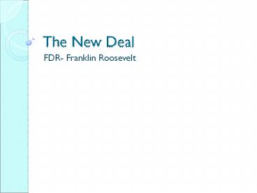 The New Deal