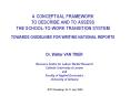 A CONCEPTUAL FRAMEWORK TO DESCRIBE AND TO ASSESS THE SCHOOL-TO-WORK TRANSITION SYSTEM TOWARDS GUIDELINES FOR WRITING NATIONAL REPORTS PowerPoint PPT Presentation