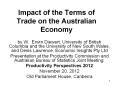 Impact of the Terms of Trade on the Australian Economy PowerPoint PPT Presentation