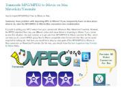 Transcode MPG/MPEG to iMovie on Mac Mavericks