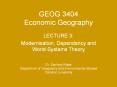 GEOG 3404 Economic Geography PowerPoint PPT Presentation