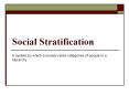 Social Stratification PowerPoint PPT Presentation