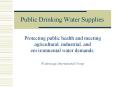 Public Drinking Water Supplies PowerPoint PPT Presentation
