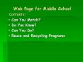 Web Page for Middle School PowerPoint PPT Presentation