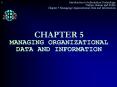 CHAPTER 5 MANAGING ORGANIZATIONAL DATA AND INFORMATION PowerPoint PPT Presentation