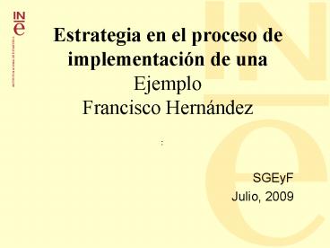 Estrategia en el proceso de implementaci
