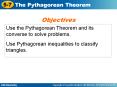 Use the Pythagorean Theorem and its converse to solve problems. PowerPoint PPT Presentation