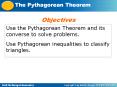 Use the Pythagorean Theorem and its converse to solve problems. PowerPoint PPT Presentation
