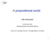 A propositional world PowerPoint PPT Presentation