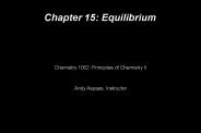 Chapter 15: Equilibrium
