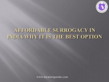 Affrodable Surrogacy in India