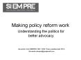 Making policy reform work PowerPoint PPT Presentation