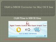Convert OLM to MBOX by Digital Tweaks