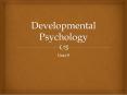 Developmental Psychology PowerPoint PPT Presentation